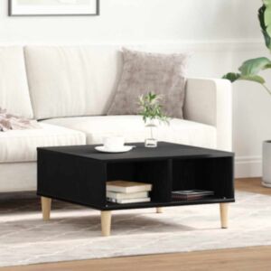 Pood24 Kohvilaud Must tamm 60 x 60 x 30 cm Tehispuit