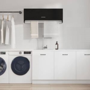 Pood24 Garderoobikapp ladustamisega Must 100 x 32.5 x 35 cm Tehispuit