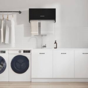 Pood24 Garderoobikapp ladustamisega Must 70 x 32.5 x 35 cm Tehispuit