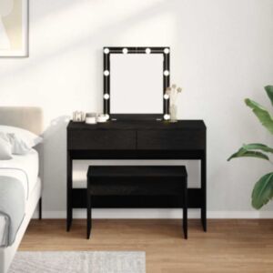 Pood24 Riietumisiste Must tamm 70 x 35 x 45 cm Tehispuit