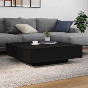 Pood24 Kohvilaud Must tamm 100 x 100 x 31 cm Tehispuit