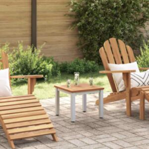 Pood24 Väli lauad Looduslik ja Hall 45 x 45 x 38 cm tugev akaatsiapuit