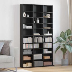 Pood24 CD kapp Must tamm 101x23x177,5 cm Kõrge kvaliteediga puit