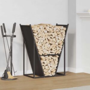 Pood24 küttepuude rest, must, 69,5x35x81 cm, külmvaltsitud teras