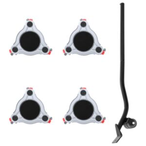 Pood24 mööblirullikud 4 tk tõstukiga 14,5 x 13,5 x 4 cm teras 400 kg