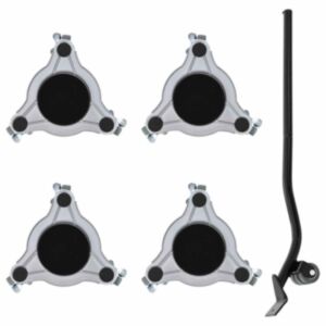 Pood24 mööblirullikud 4 tk tõstukiga 19 x 17,5 x 6 cm teras 1000 kg