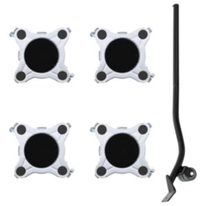 Pood24 mööblirullikud 4 tk tõstukiga 15,5 x 15,5 x 5,5 cm teras 1000 kg