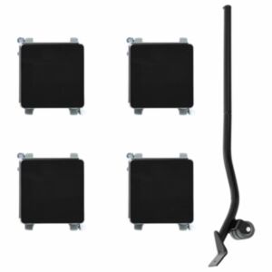 Pood24 mööblirullikud 4 tk tõstukiga 13,5 x 13,5 x 6 cm teras 1300 kg