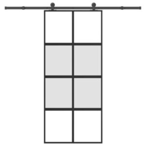 Pood24 lükanduks riistvarakomplektiga 90x205 cm karastatud klaas