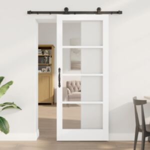 Pood24 Liuguks Manuaalne Valge 83 x 202 cm Puit ja metall