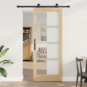Pood24 Liuguks Manuaalne Pruun 83 x 211 cm Puit ja metall