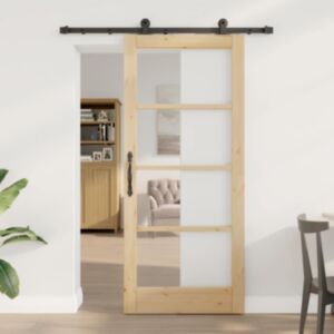 Pood24 Liuguks Manuaalne Pruun 86 x 198.5 cm Puit ja metall