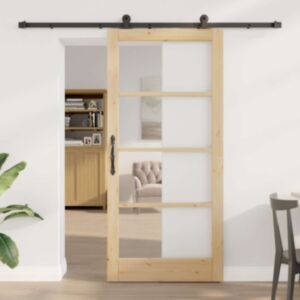 Pood24 Liuguks Manuaalne Pruun 93 x 202 cm Puit ja metall
