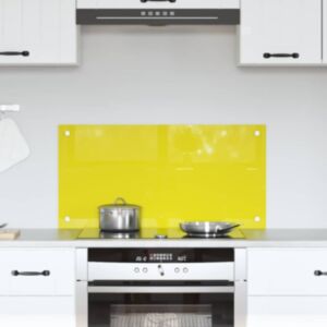 Pood24 Kögi Splashback Kollane 80 x 40 x 0.6 cm karastatud klaas