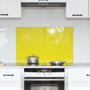 Pood24 Kögi Splashback Kollane 80 x 50 x 0.6 cm karastatud klaas