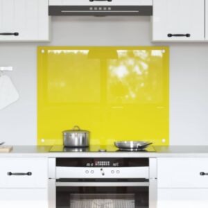 Pood24 Kögi Splashback Kollane 80 x 60 x 0.6 cm karastatud klaas