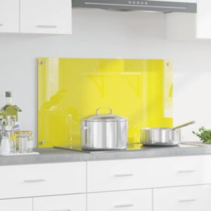 Pood24 Kögi Splashback Kollane 90 x 50 x 0.6 cm karastatud klaas