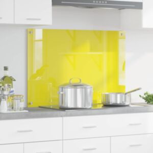 Pood24 Kögi Splashback Kollane 90 x 60 x 0.6 cm karastatud klaas