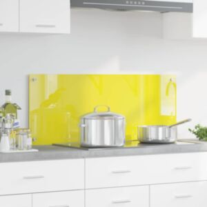 Pood24 Kögi Splashback Kollane 100 x 40 x 0.6 cm karastatud klaas
