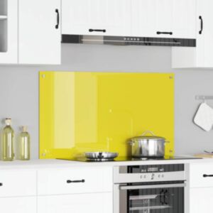 Pood24 Kögi Splashback Kollane 110 x 60 x 0.6 cm karastatud klaas