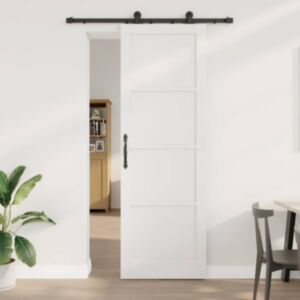Pood24 Liugauk Valge ja must 78 x 232 cm Tugev männipuit ja teras