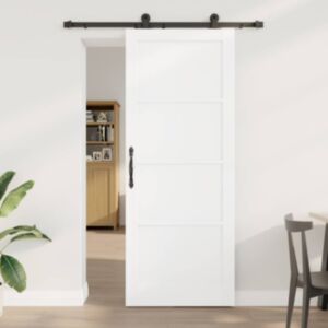 Pood24 Liugauk Valge ja must 83 x 211 cm Tugev männipuit ja teras