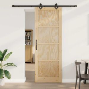 Pood24 Libistav Uks Naturaalne ja must 83 x 232 cm