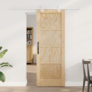 Pood24 Libistav Uks Manuaalne Looduslik ja valge 73.5 x 198.5 cm