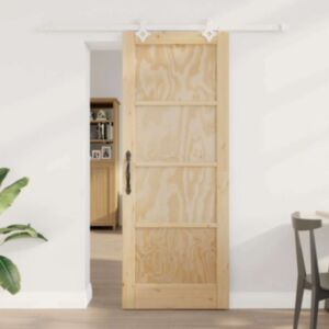 Pood24 Libistav Uks Manuaalne Looduslik ja valge 78 x 202 cm