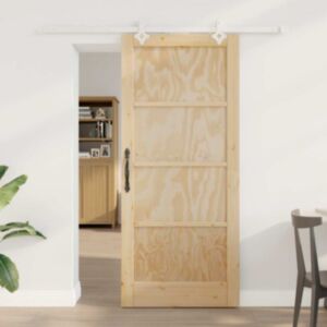 Pood24 Libistav Uks Manuaalne Looduslik ja valge 86 x 198.5 cm