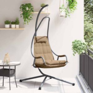 Pood24 Rippuv munakujuline tool Pruunikashall 94 x 107 x 196.5 cm