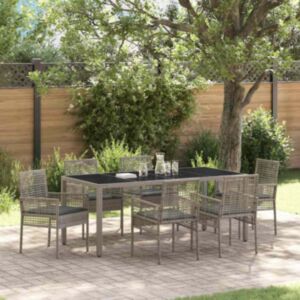 Pood24 7-osaline Aia Söögikomplekt pehmendustega Hall Polürotang