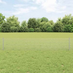 Pood24 keevitatud traed 5 U-pulgaga Hõbedane 0.4x10 m Teras