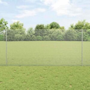 Pood24 keermestatud aed 10 U-posti hõbedane 1.2x10 m teras