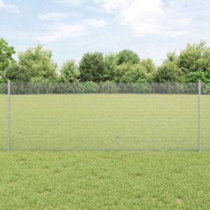 Pood24 keermestatud traadi aed 11 U postiga hõbedane 0.8x25 m teras