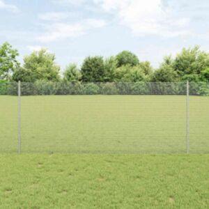 Pood24 Keermestatud Traadi Aed 22 U-postiga Hõbedane 1x25 m Teras