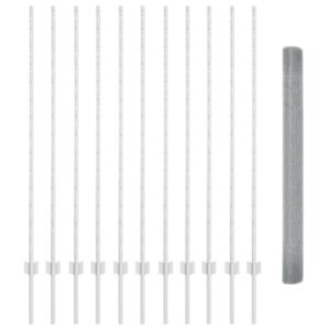 Pood24 keermestatud traafence koos 22 U-postiga Hõbedane 1.4x25 m teras