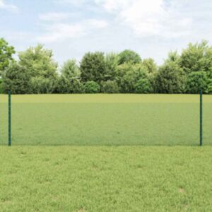 Pood24 Rustikaalne aiapaneelide komplekt 2 tk Roheline Metall 10 x 0.5 m