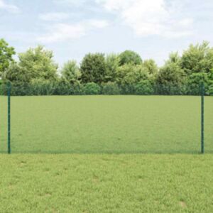 Pood24 keevitatud aiaken 5 U-postiga, roheline 0.8x10 m teras