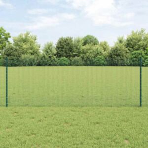 Pood24 Keevitatud Traadi Aed koos 5 U Postiga Roheline 0.8x10 m Teras