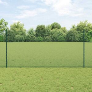 Pood24 keevitatud traadi aed 5 U postiga Roheline 1.2x10 m Teras