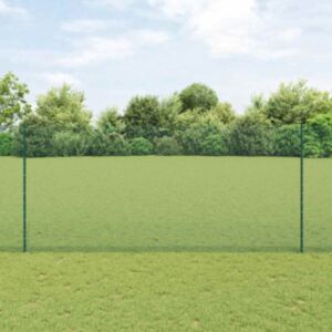 Pood24 Keevitatud Traat Aed 5 U Poste Koosseis Roheline 1.4x10 m Teras