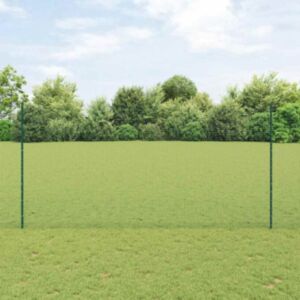 Pood24 Keermestatud Traadi Aed 5 U-postiga Roheline 1.6x10 m Teras