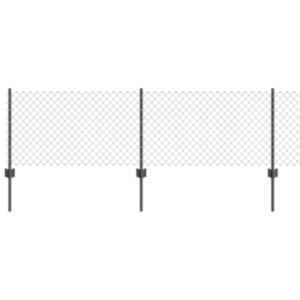Pood24 Keevitatud Traaf Fence koos 5 U postiga Hall 0.4x10 m teras