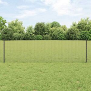 Pood24 keermestatud traadi aed 5 U-postiga Hall 0.6x10 m Teras