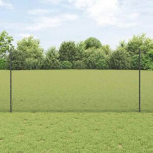 Pood24 keevitatud traadi aed koos 10 U-postiga hallis 1.2x10 m terasest