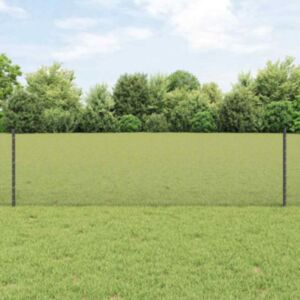 Pood24 keeratud traadi aed koos 11 U postiga Hall 0.6x25 m Teras