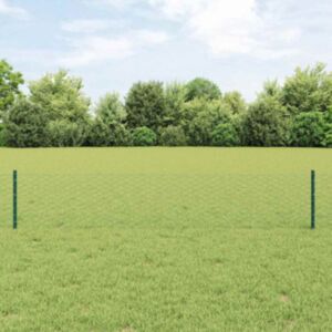 Pood24 Piirdepostid 5 tk U-kanal Roheline 40 cm Teras, Pood24 Kuusnurkne Piire Roheline 0,4x10 m Teras