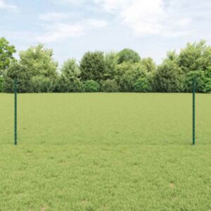 Pood24 Aiapostid 5 tk U-kanali Roheline 80 cm Teras, Pood24 Kuusnurga Aiavõrk Roheline 0.8x10 m Teras