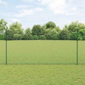 Pood24 Aiapostid 5 tk U-kanal Roheline 160 cm Teras, Pood24 Kuusnurga aiakaater Roheline 1,6x10 m Teras